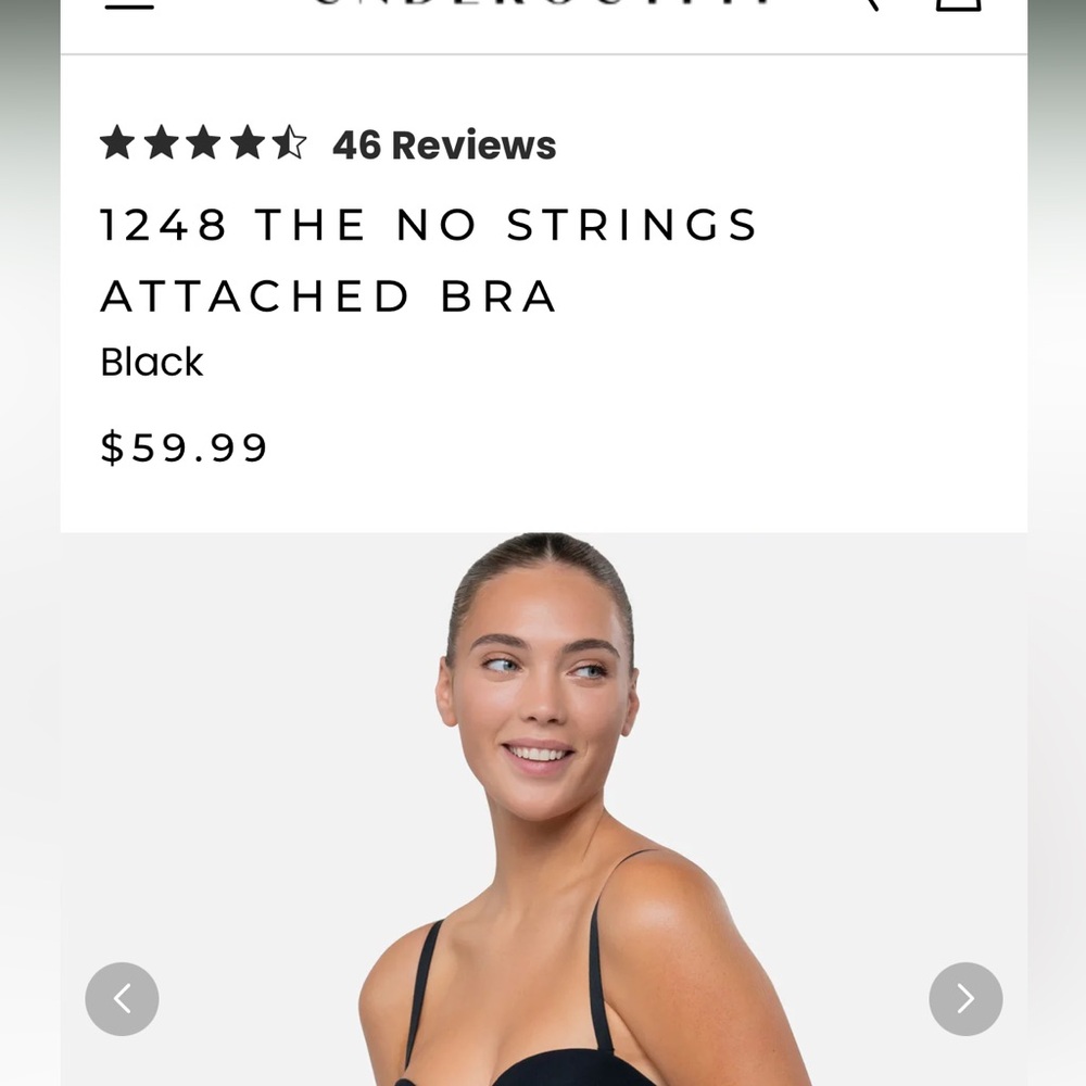 Elegant Black Strapless Bra